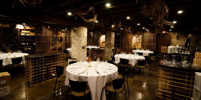 Private party seating in our extensive wine cellar